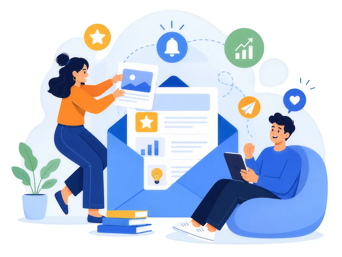 Dua karakter berbagi insight lewat newsletter Bakat.id